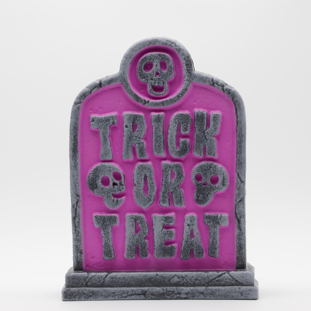 Hyde and EEK‎ 12" Lit Trick or Treat Blow Mold Halloween Decorative Prop Purple - Picture 2 of 9